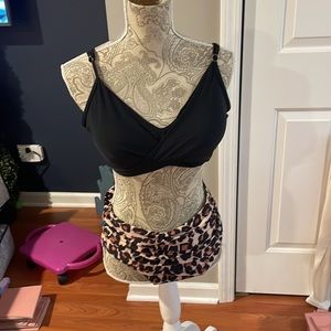 Black Top, Cheetah HighWaisted Bikini-fits like a Large (XL)
